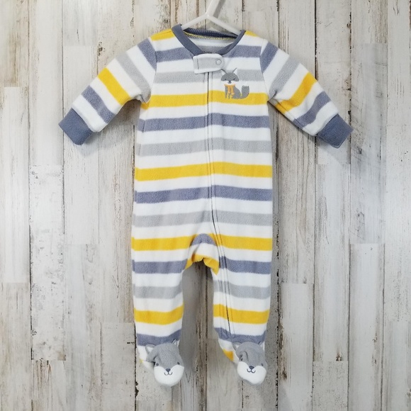baby boy fleece footed pajamas